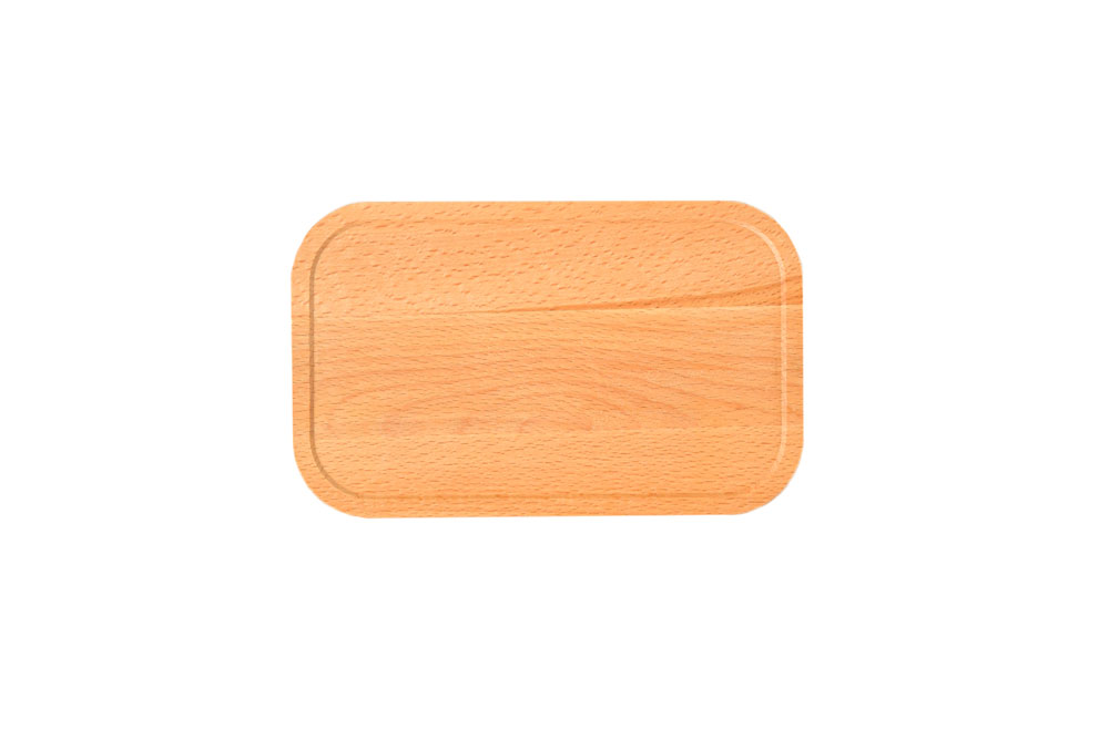 Top view of rectangular beech lid – high-quality replacement part made from sustainable beech wood