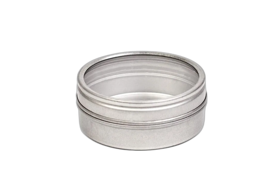 Round Spice Tin with Clear Lid