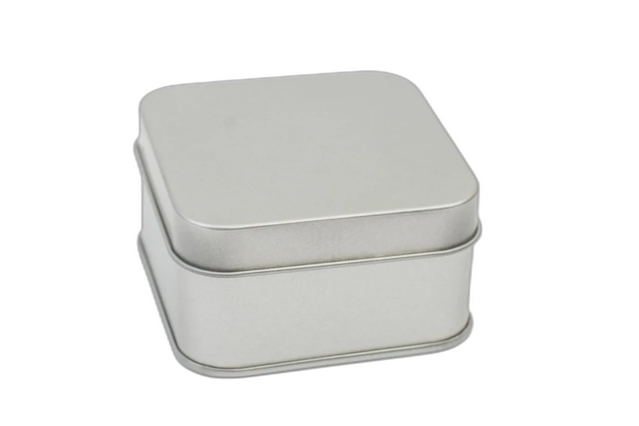 square chocolate tin box