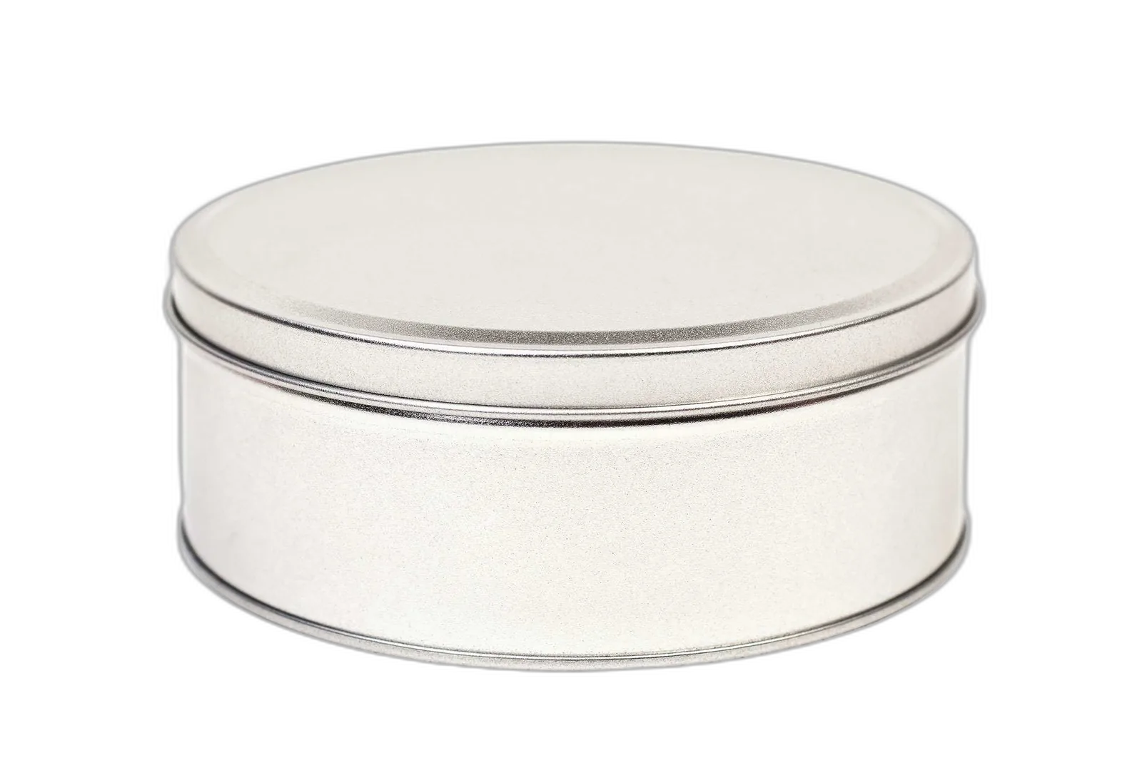 Round Tin Box with Slip Lid