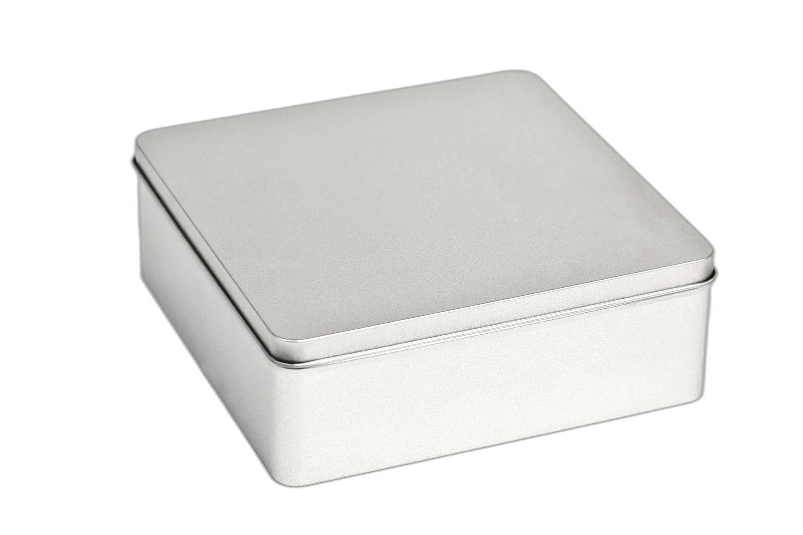 Versatile Square Tin Box for Storage and Branding