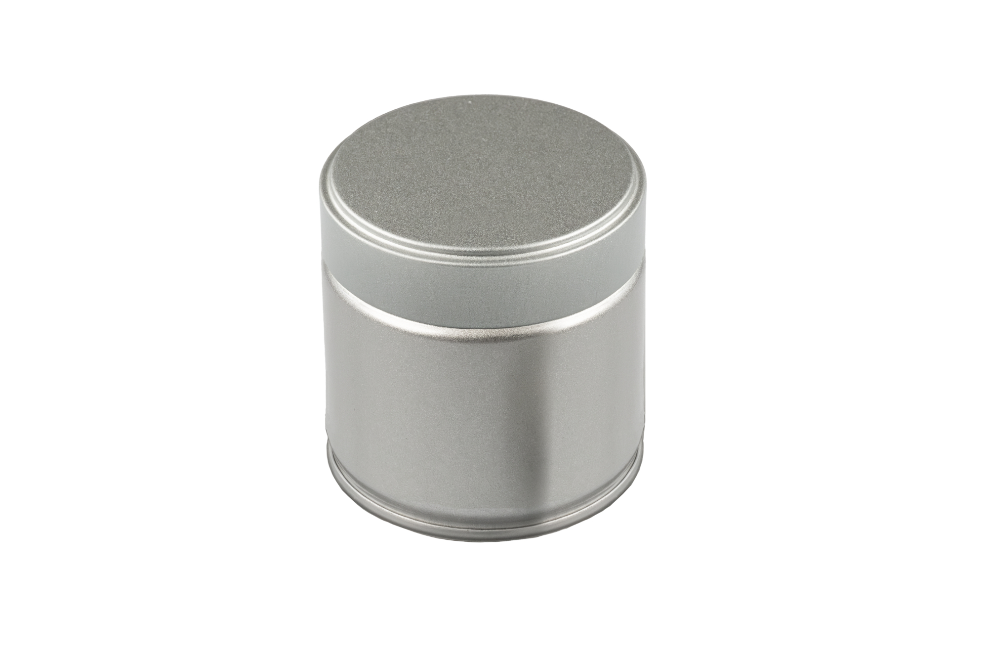 Silberne Matcha Dosen aus Metall